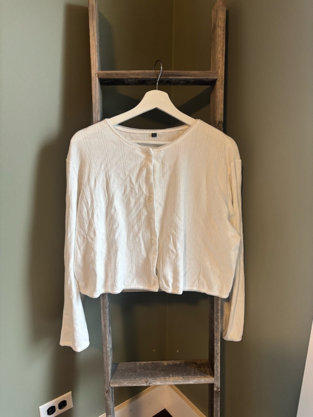 Cropped Textured Cardigan